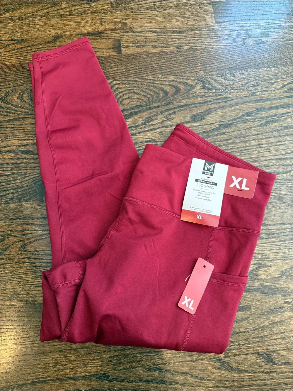 Member's Mark red High-Rise Leggings XL extra warm